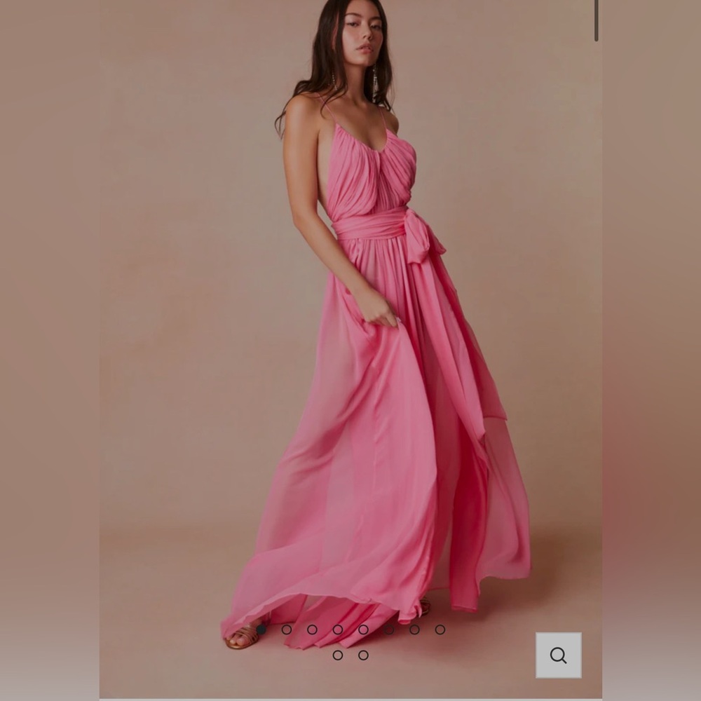 NWT LoveshackFancy Zamia dress M pink daiquiri